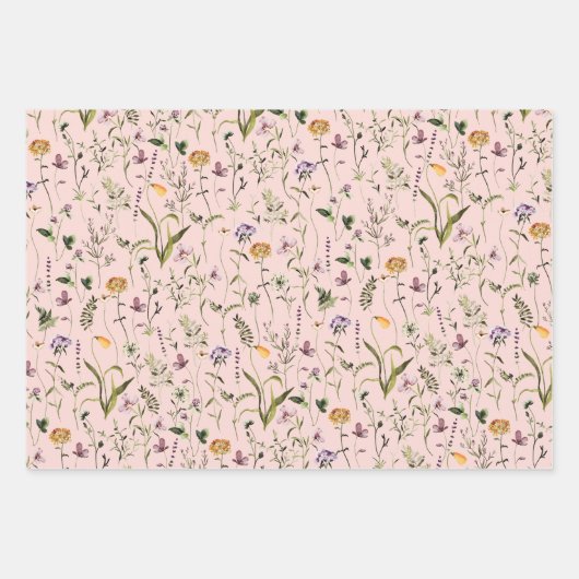 Wildblume Garden Pattern Geschenkpapier Set (Vorderseite 2)