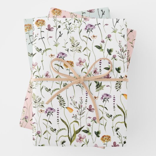 Wildblume Garden Pattern Geschenkpapier Set (Beispiel)
