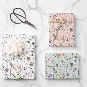 Wildblume Garden Pattern Geschenkpapier Set