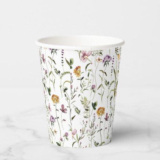 Wildblume Garden Pattern Pappbecher (Rechts)