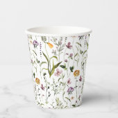 Wildblume Garden Pattern Pappbecher (Vorderseite)