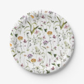 Wildblume Garden Pattern Pappteller (Vorderseite)
