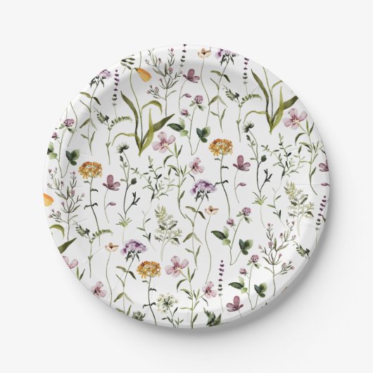 Wildblume Garden Pattern Pappteller (Vorderseite)