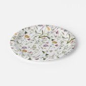 Wildblume Garden Pattern Pappteller (Schrägansicht)