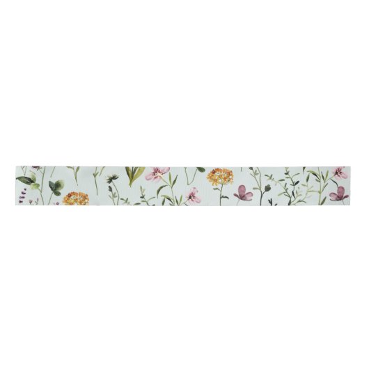 Wildblume Garden Pattern Satinband (Vorderseite)