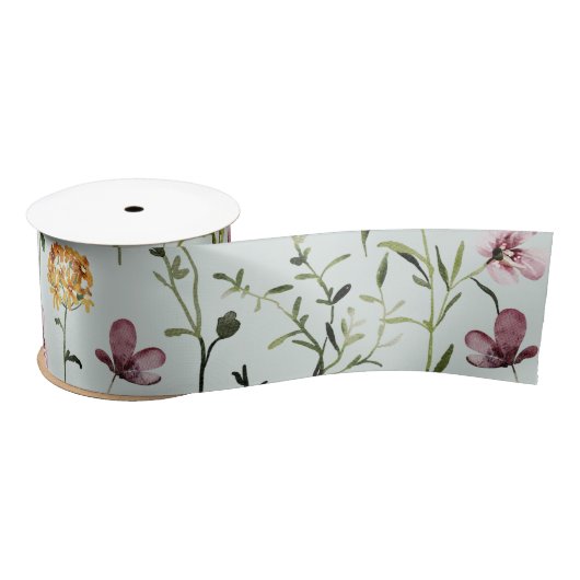 Wildblume Garden Pattern Satinband (Spule)