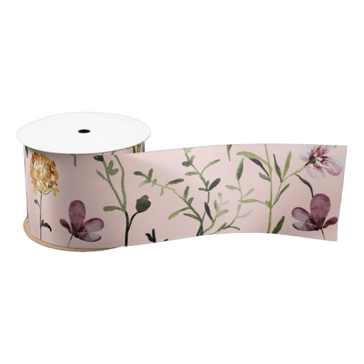 Wildblume Garden Pattern Satinband (Spule)