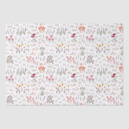 Wildblume Garden Pattern Seidenpapier (Vorderseite)