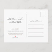 Wildblume Garden Save the Date Einladungspostkarte (Rückseite)