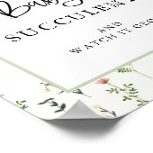 Wildblume Garden Sukkulent Favoriten Zeichen Poster (Ecke)