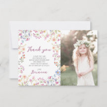 Wildblume Garden Theme Girl Aquarell Geburtstag