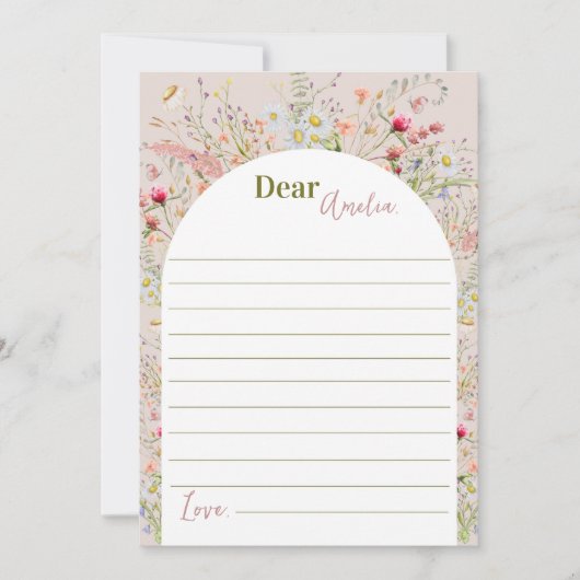 Wildblume Garden Time Capsule Note Card Dankeskarte (Vorderseite)