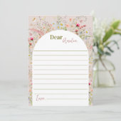 Wildblume Garden Time Capsule Note Card Dankeskarte (Stehend Vorderseite)