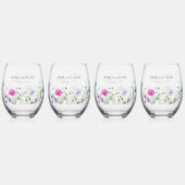 Wildblume Garden Top Table Floral Wedding Weinglas Ohne Stiel (Hinten)