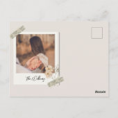 Wildblume Garden Vintage Hochzeit Save the Date Postkarte (Rückseite)