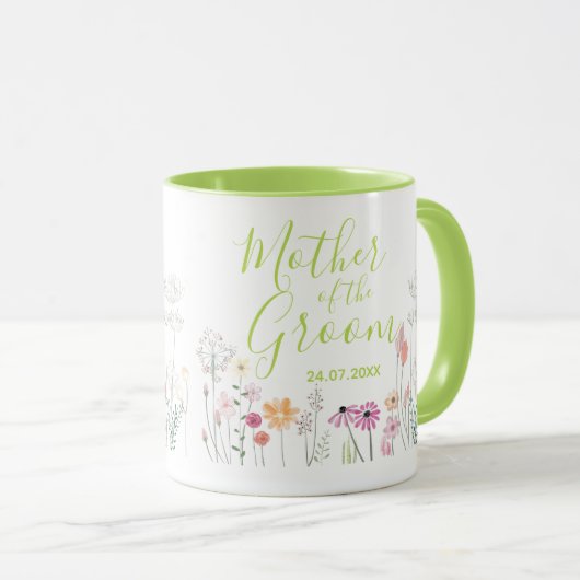 Wildblume Garden Wasserfarbe Mutter des Bodens Tasse (VorderseiteRechts)