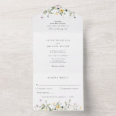 Wildblume Garden Wedding All In One Einladung (Innen Boden)