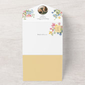 Wildblume Garden Wedding All In One Einladung (Außenbereich)