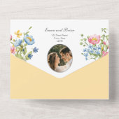 Wildblume Garden Wedding All In One Einladung (Rückseite)