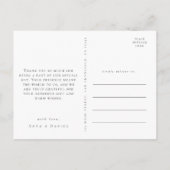 Wildblume Garden Wedding Danke Postcard Einladungspostkarte (Rückseite)