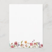 Wildblume Garden Wedding Details Begleitkarte (Rückseite)