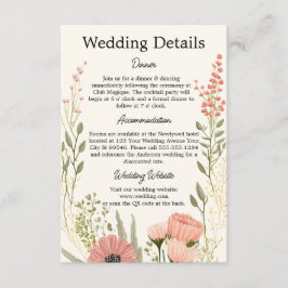 Wildblume Garden Wedding Details QR Begleitkarte
