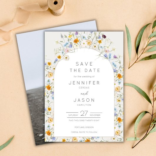 Wildblume Garden Wedding Foto Save The Date