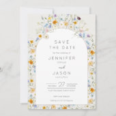 Wildblume Garden Wedding Foto Save The Date (Vorderseite)