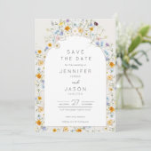 Wildblume Garden Wedding Foto Save The Date (Stehend Vorderseite)