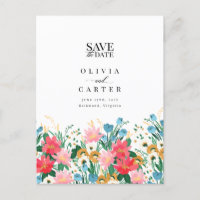 Wildblume Garden Wedding Foto Save the Date