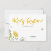 Wildblume Garden Wedding RSVP Karte (Vorderseite)