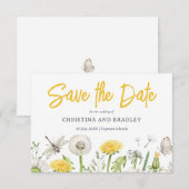 Wildblume Garden Wedding Save The Date (Vorne/Hinten)