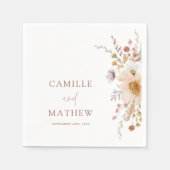 Wildblume Garden Wedding Serviette (Vorderseite)