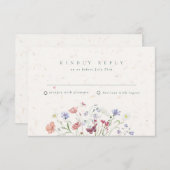 Wildblume Garden Wedding UAWG RSVP Karte (Vorne/Hinten)