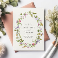 Wildblume Garden Wreath Wedding Save the Date