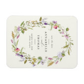 Wildblume Garden Wreath Wedding Save the Date Magnet (Horizontal)