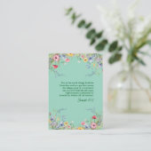 Wildblume Garland Bible Scripting Lesezeichen Hinweiskarte (Stehend Vorderseite)