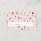 Wildblume Garten Datum Nacht Begleitkarte (Rückseite)