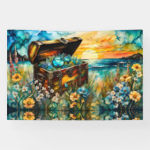 Wildblume Garten Schatztruhe Banner (Horizontal)