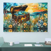 Wildblume Garten Schatztruhe Banner (Messe)