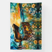 Wildblume Garten Schatztruhe Banner (Vertikal)