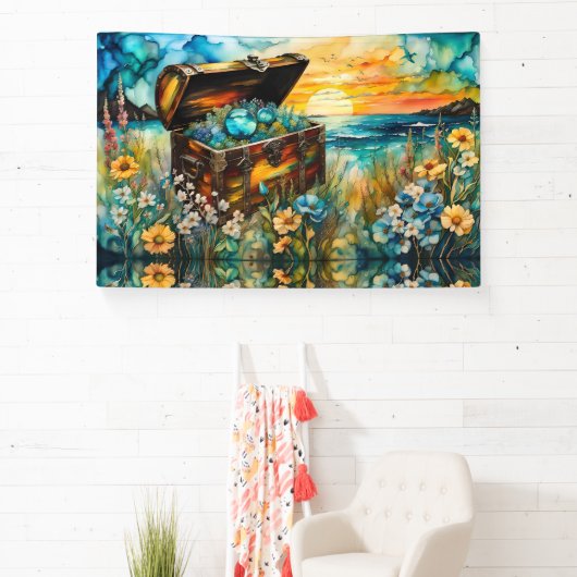 Wildblume Garten Schatztruhe Banner (InSitu)