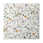 Wildblume Gartenanlage Blumenmuster Fliese (Vorderseite)