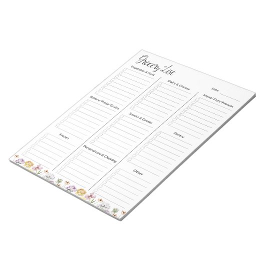 Wildblume Gartengarten Notizblock (angewinkelt)