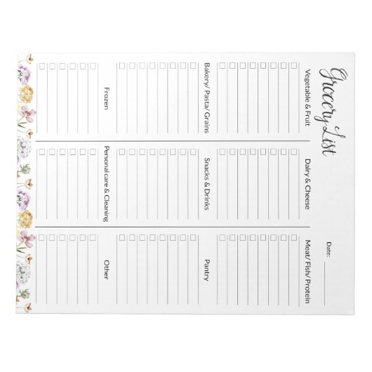 Wildblume Gartengarten Notizblock (Vorderseite)