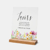 Wildblume-Gastgeschenk Hochzeit Acrylschild (Winkel)