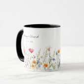 Wildblume Gastgeschenk Hochzeit Kaffee Tasse (Vorderseite Links)