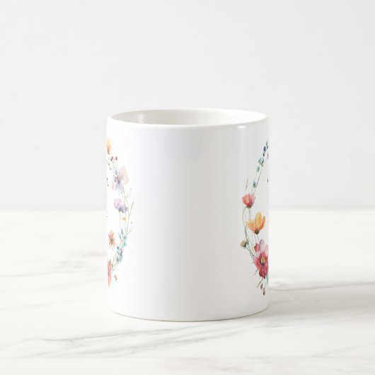 Wildblume Gastgeschenk Hochzeit Kaffeetasse (Mittel)