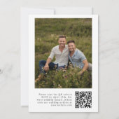 Wildblume Gay QR Code Foto Hochzeit Einladung (Rückseite)