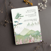 Wildblume Gebirgswasser Hochzeit Einladung